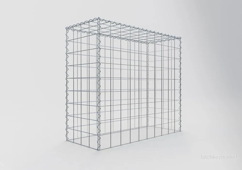 Extra gabion typ 3 100 cm x 90 cm x 40 cm (L x H x D), maskstorlek 10 cm x 10 cm, spiral - Bild 2
