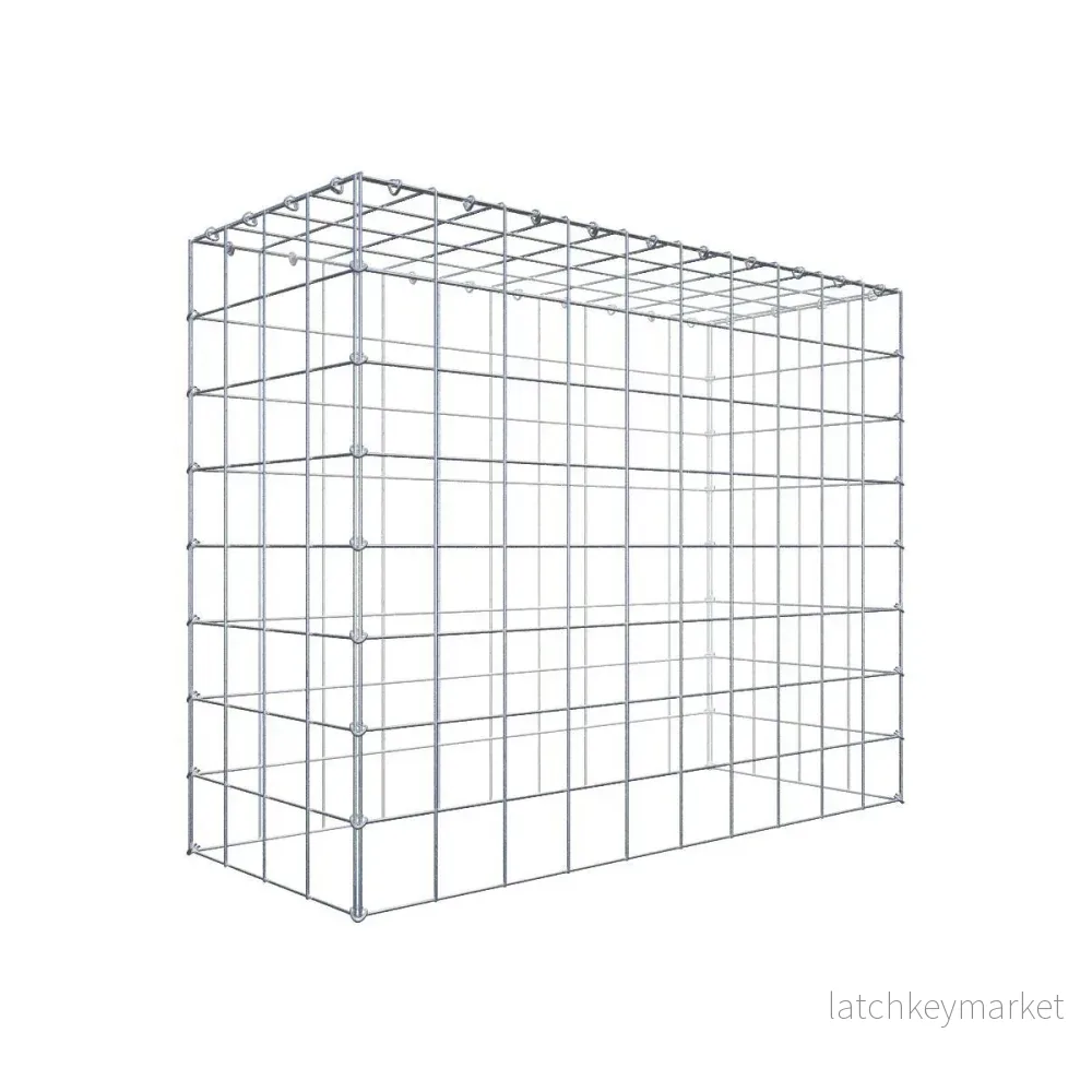 Typ 3 påbyggnadsgabion 100 cm x 80 cm x 40 cm (L x H x D), maskstorlek 10 cm x 10 cm, C-ring Typ 3 påbyggnadsgabion 100 cm x 80 cm x 40 cm (L x H x D), maskstorlek 10 cm x 10 cm, C-ring