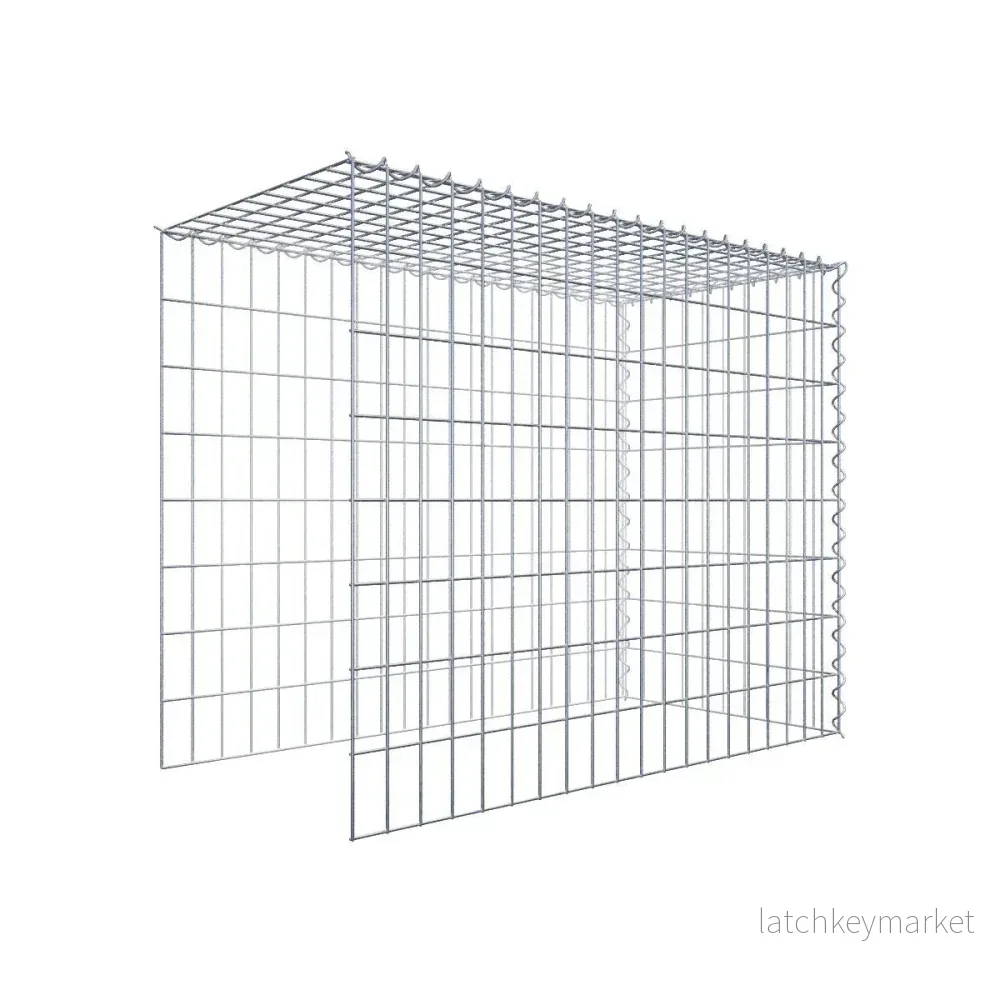 Extra gabion typ 4 100 cm x 80 cm x 50 cm (L x H x D), maskstorlek 5 cm x 10 cm, spiral Extra gabion typ 4 100 cm x 80 cm x 50 cm (L x H x D), maskstorlek 5 cm x 10 cm, spiral