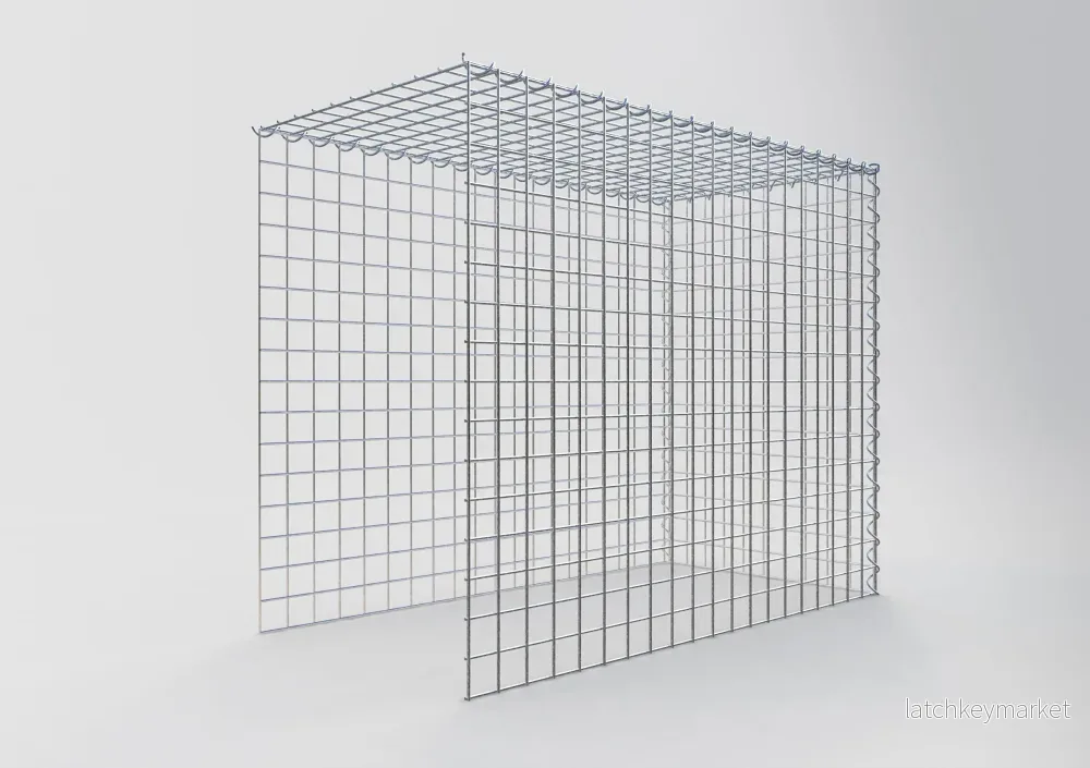 Extra gabion typ 4 100 cm x 80 cm x 50 cm (L x H x D), maskstorlek 5 cm x 5 cm, spiral - Bild 2