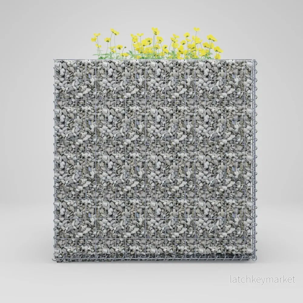 Högbädd, fyrkantig 100 cm x 100 cm x 80 cm (L x H x D), maskstorlek 5 x 10 cm, väggtjocklek 10 cm - Bild 2
