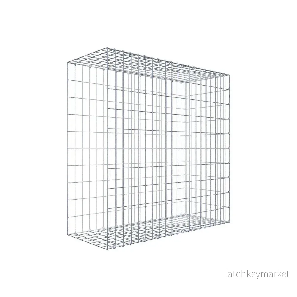Extra gabion typ 2 100 cm x 100 cm x 40 cm, maskstorlek 5 cm x 10 cm, C-ring Extra gabion typ 2 100 cm x 100 cm x 40 cm, maskstorlek 5 cm x 10 cm, C-ring