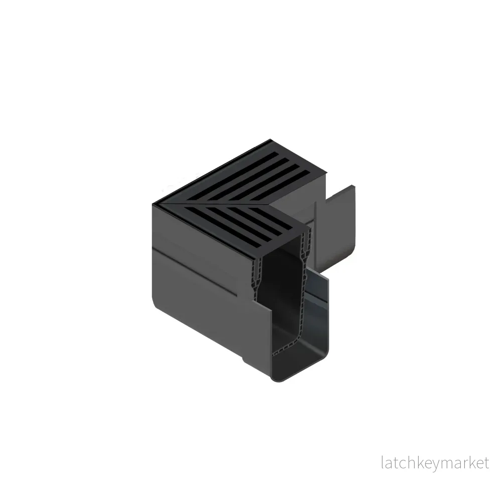 Slimline Hörnelement Svartlackat galler Slimline Hörnelement Svartlackat galler