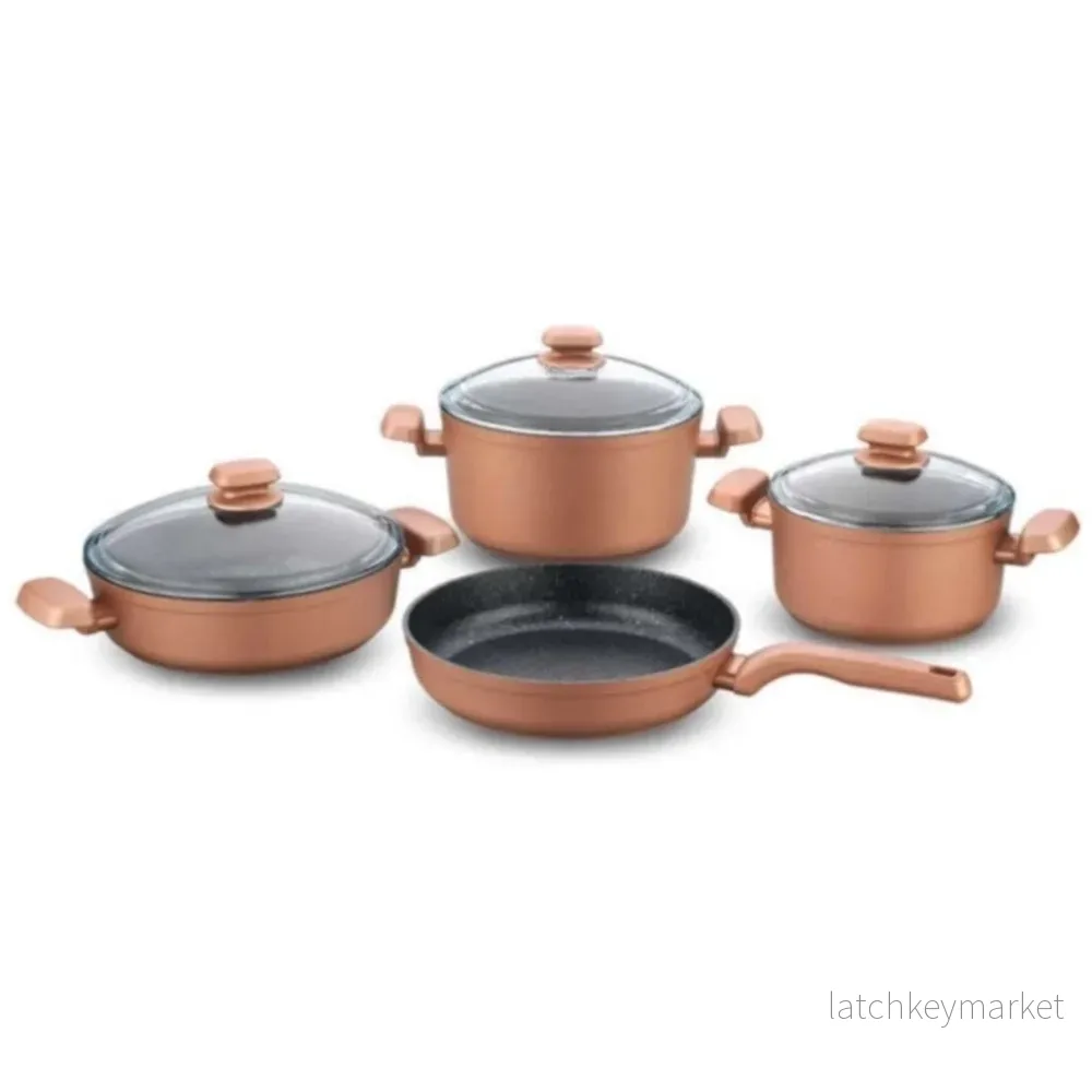 Korkmaz Helena Granite 7 Delar Cookware A1350 Korkmaz Helena Granite 7 Delar Cookware A1350