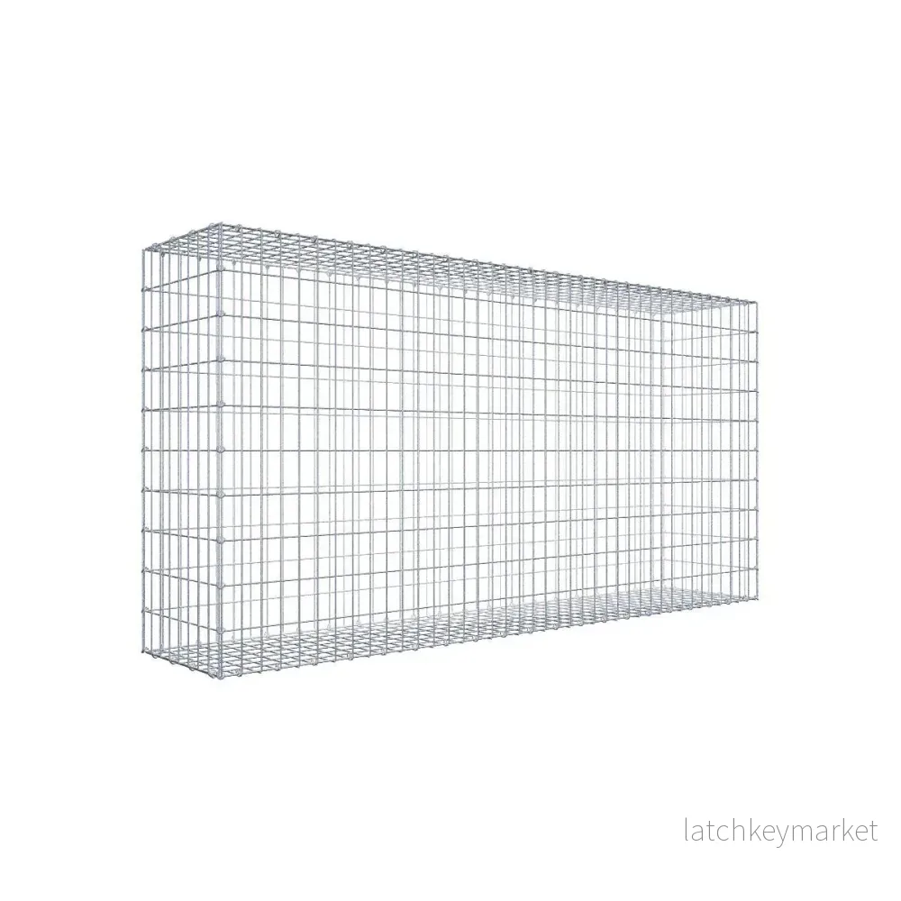 Gabion 200 cm x 100 cm x 40 cm (L x H x D), maskstorlek 5 cm x 10 cm, C-ring Gabion 200 cm x 100 cm x 40 cm (L x H x D), maskstorlek 5 cm x 10 cm, C-ring