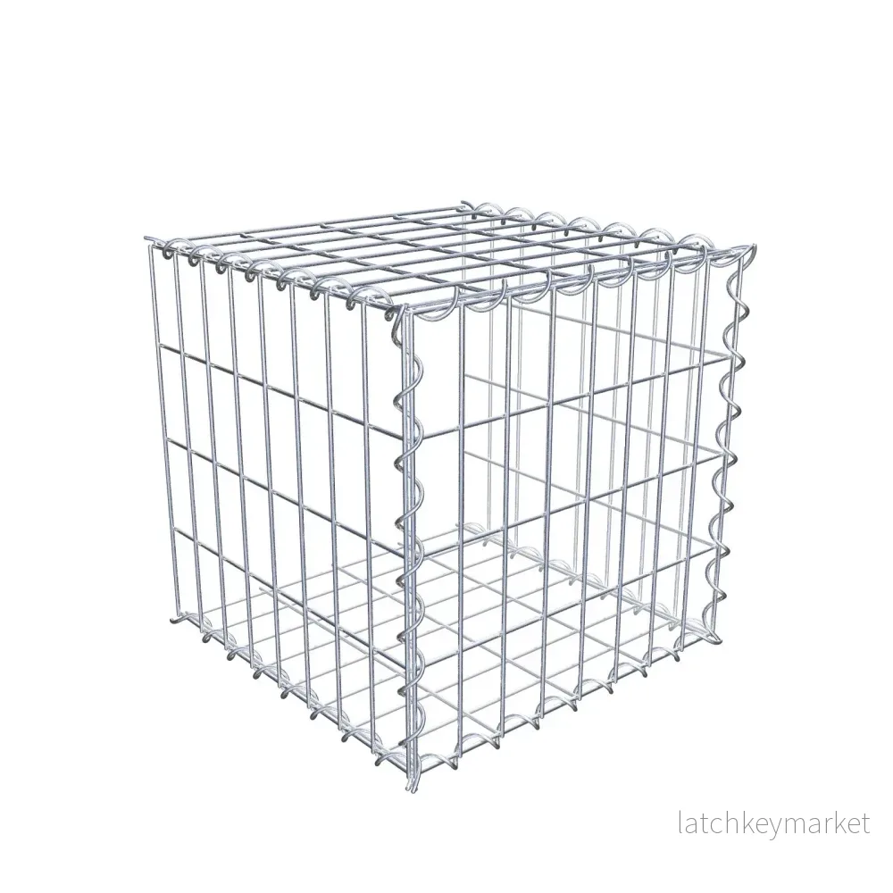 Extra gabion typ 2 40 cm x 40 cm x 40 cm (L x H x D), maskstorlek 5 cm x 10 cm, spiral Extra gabion typ 2 40 cm x 40 cm x 40 cm (L x H x D), maskstorlek 5 cm x 10 cm, spiral