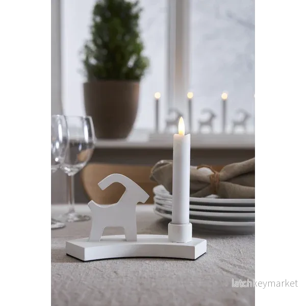 Batteridrivet LED Antikljus 2-pack Flamme Rustic 15 cm Vit - Bild 3