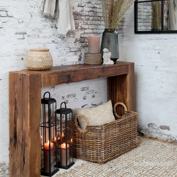 Chic Antique Avlastningsbord H76/L122/B26 cm natur - Bild 2