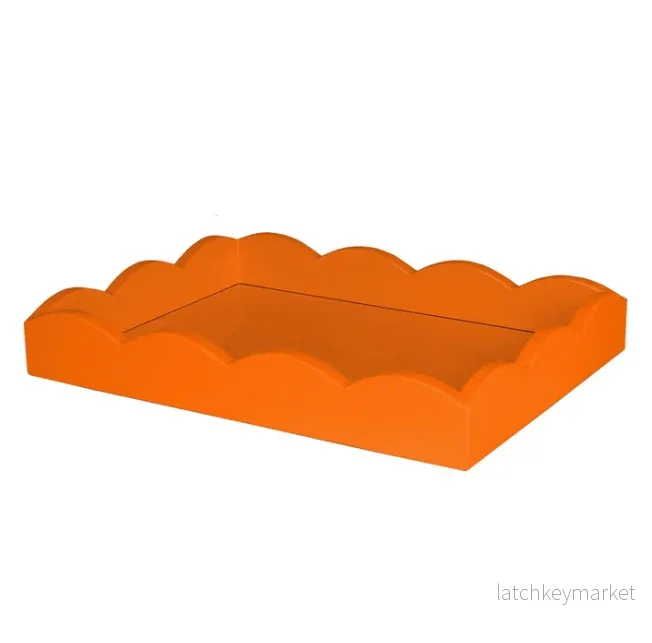 Scalloped Tray Orange Scalloped Tray Orange