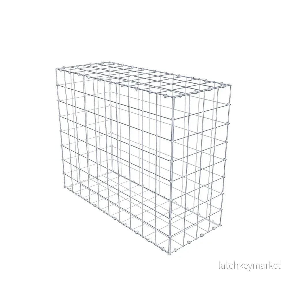 Gabion 100 cm x 80 cm x 40 cm (L x H x D), maskstorlek 10 x 10 cm, spiralring Gabion 100 cm x 80 cm x 40 cm (L x H x D), maskstorlek 10 x 10 cm, spiralring