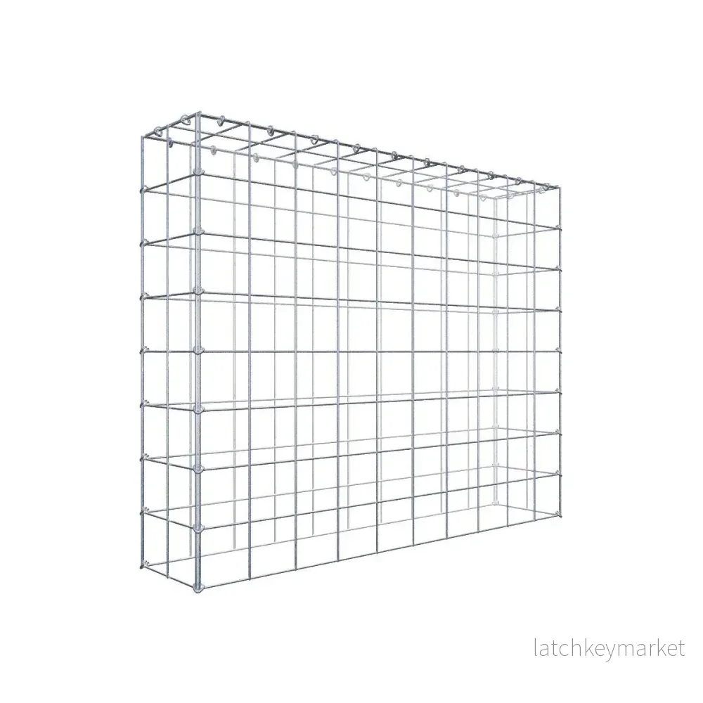 Typ 3 påbyggnadsgabion 100 cm x 80 cm x 20 cm (L x H x D), maskstorlek 10 cm x 10 cm, C-ring Typ 3 påbyggnadsgabion 100 cm x 80 cm x 20 cm (L x H x D), maskstorlek 10 cm x 10 cm, C-ring