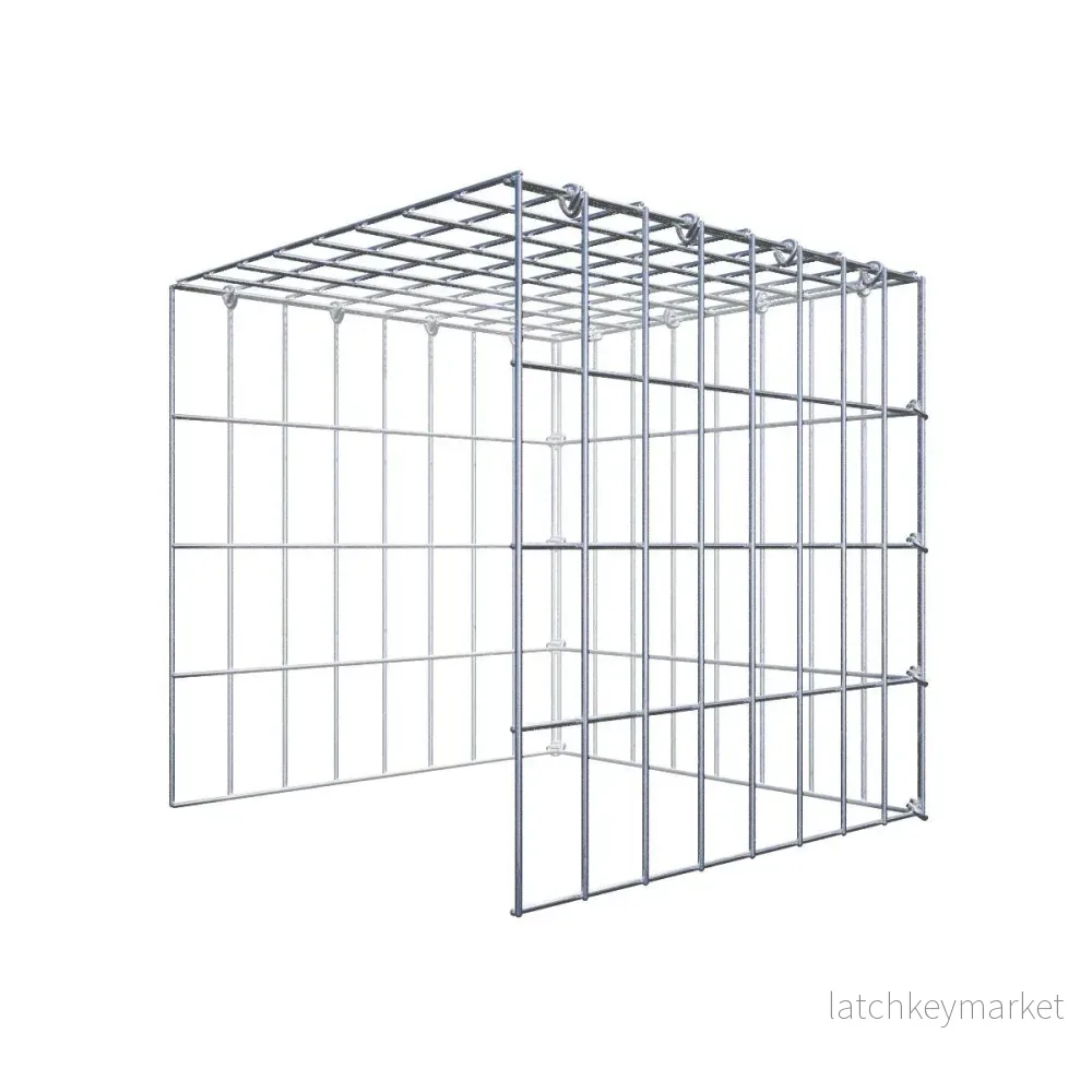 Extra gabion typ 4 40 cm x 40 cm x 40 cm (L x H x D), maskstorlek 5 cm x 10 cm, C-ring Extra gabion typ 4 40 cm x 40 cm x 40 cm (L x H x D), maskstorlek 5 cm x 10 cm, C-ring