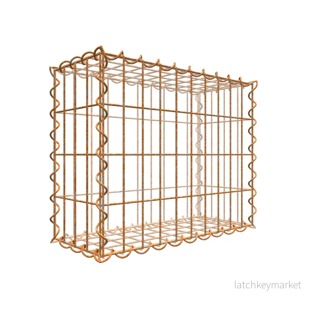Rostig gabion 50 cm x 40 cm x 20 cm (L x H x D), maskstorlek 5 cm x 10 cm, spiral Rostig gabion 50 cm x 40 cm x 20 cm (L x H x D), maskstorlek 5 cm x 10 cm, spiral