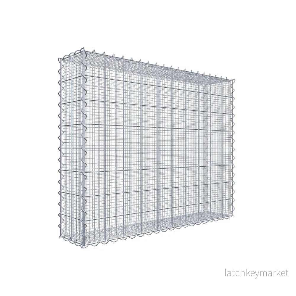 Sandgabion 100 cm x 80 cm x 20 cm (L x H x D), maskstorlek 10 cm x 10 cm, spiral