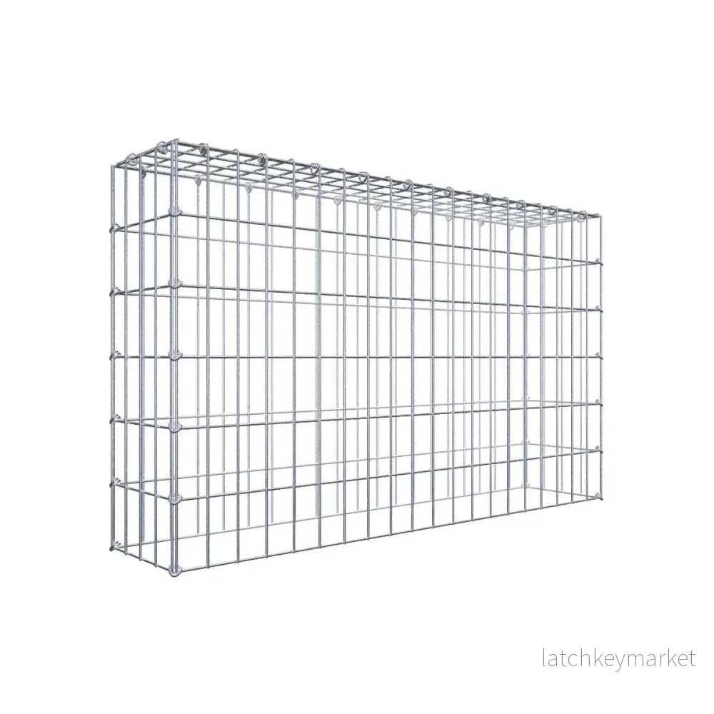 Typ 3 påbyggnadsgabion 100 cm x 60 cm x 20 cm (L x H x D), maskstorlek 5 cm x 10 cm, C-ring Typ 3 påbyggnadsgabion 100 cm x 60 cm x 20 cm (L x H x D), maskstorlek 5 cm x 10 cm, C-ring