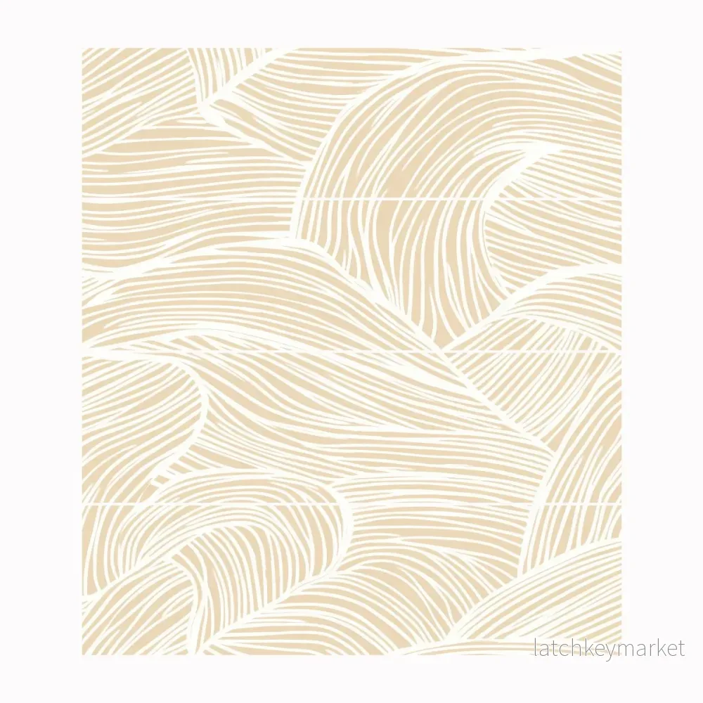 Dekorfolie till IKEA MALM – Beige linjer - Bild 2