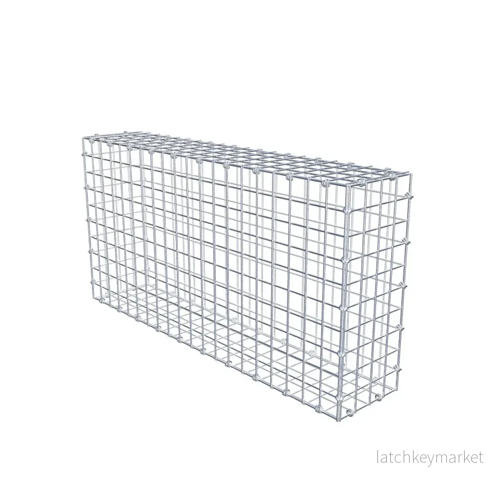 Gabion 100 cm x 50 cm x 20 cm (L x H x D), maskstorlek 5 x 5 cm, spiralring Gabion 100 cm x 50 cm x 20 cm (L x H x D), maskstorlek 5 x 5 cm, spiralring