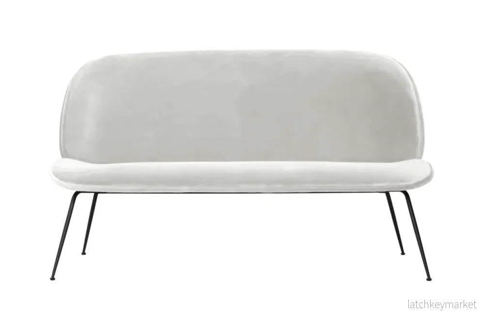 Beetle Sofa Fully Upholstered Conic Base Black Matt - Bild 3