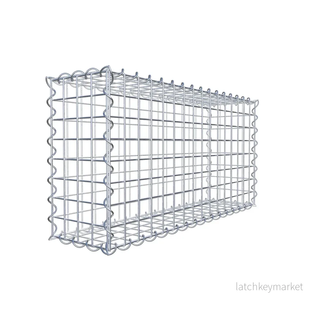 Gabion 80 cm x 40 cm x 20 cm (L x H x D), maskstorlek 5 cm x 5 cm, spiral Gabion 80 cm x 40 cm x 20 cm (L x H x D), maskstorlek 5 cm x 5 cm, spiral