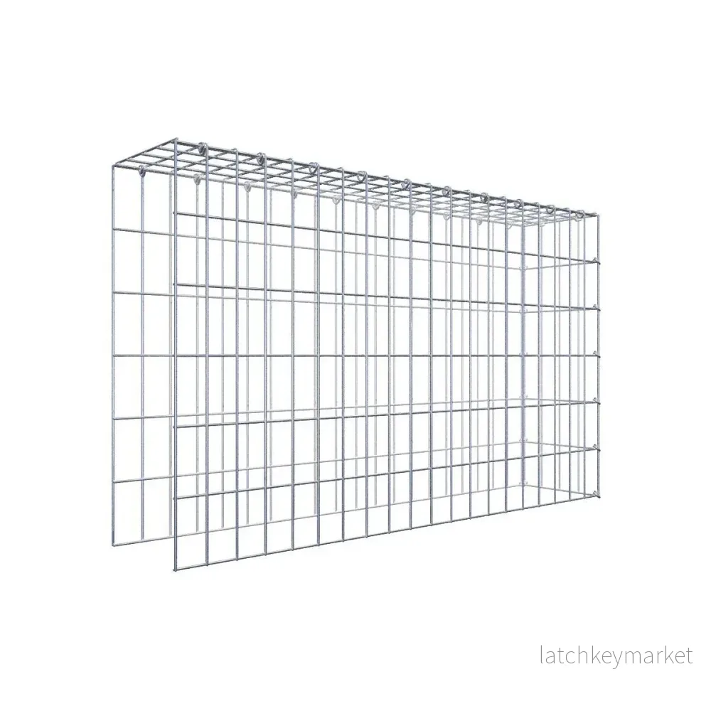 Typ 4 påbyggnadsgabion 100 cm x 60 cm x 20 cm (L x H x D), maskstorlek 5 cm x 10 cm, C-ring Typ 4 påbyggnadsgabion 100 cm x 60 cm x 20 cm (L x H x D), maskstorlek 5 cm x 10 cm, C-ring