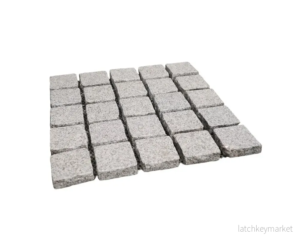 Smågatsten Grå På Nät 500x500x30 - Bild 2