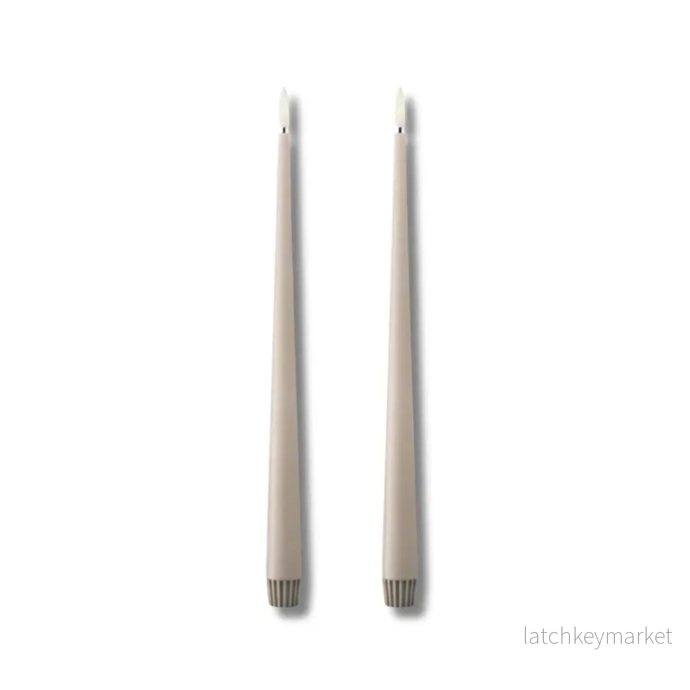 ESTER & ERIK LED ljus 2 pack LINEN GREY 30cm ESTER & ERIK LED ljus 2 pack LINEN GREY 30cm