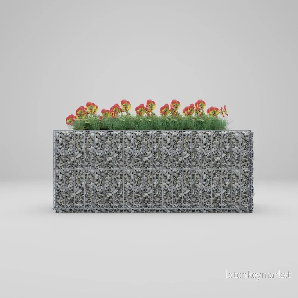 Högbädd, fyrkantig 100 cm x 40 cm x 40 cm (L x H x D), maskstorlek 5 x 10 cm, väggtjocklek 10 cm - Bild 2