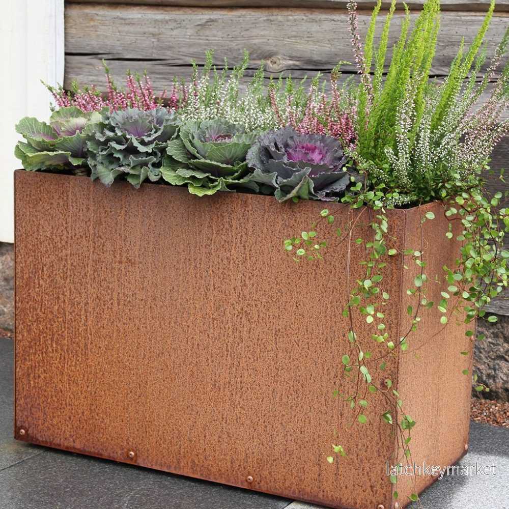 Corten Kruka m Botten 300x600x400 Corten Kruka m Botten 300x600x400