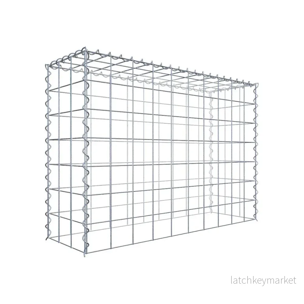 Påväxt gabion typ 3 100 cm x 70 cm x 30 cm (L x H x D), maskstorlek 10 cm x 10 cm, spiral
