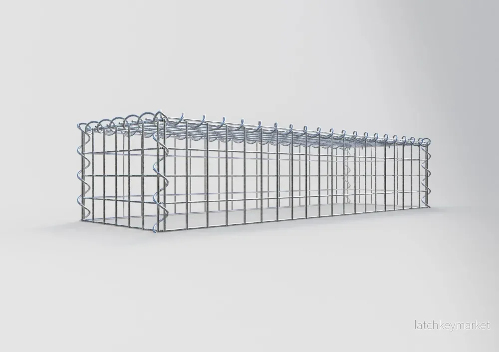 Extra gabion typ 3 100 cm x 20 cm x 30 cm (L x H x D), maskstorlek 5 cm x 5 cm, spiral - Bild 2