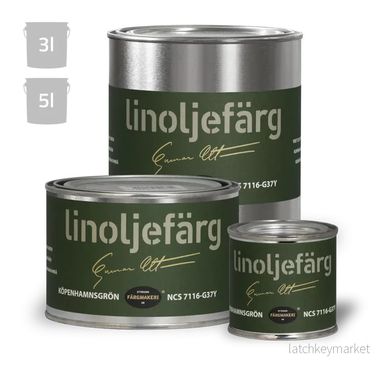 Köpenhamnsgrön Linoljefärg Ottossons Köpenhamnsgrön Linoljefärg Ottossons