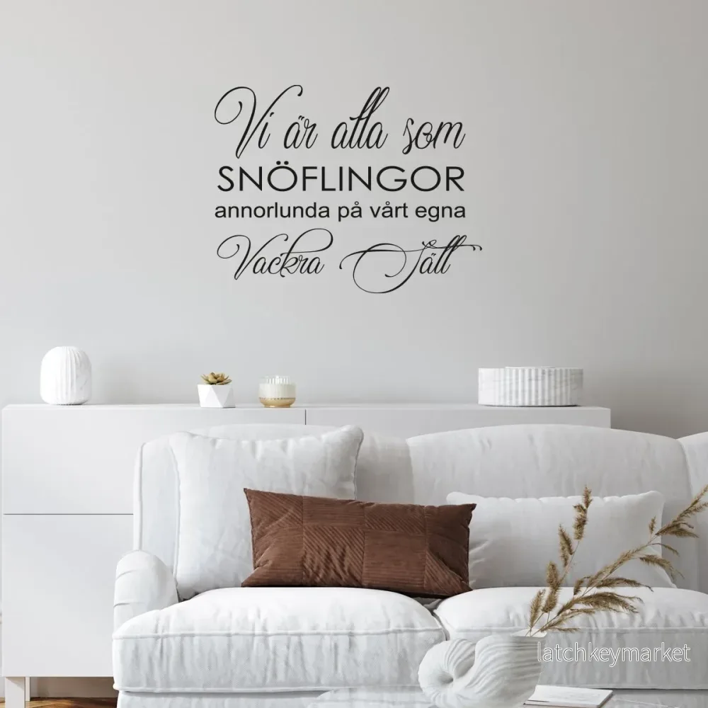 Väggord Snöflingor Väggord Snöflingor
