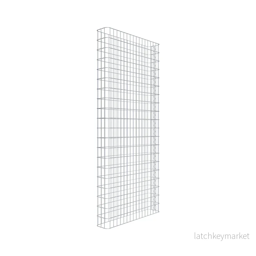 Gabionstängsel längd 87 cm, höjd 200 cm, djup 17 cm, maskstorlek 5 x 10 cm