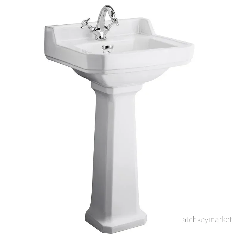 Tvättställ Fitzroy 50 Cm Med Piedestal Tvättställ Fitzroy 50 Cm Med Piedestal