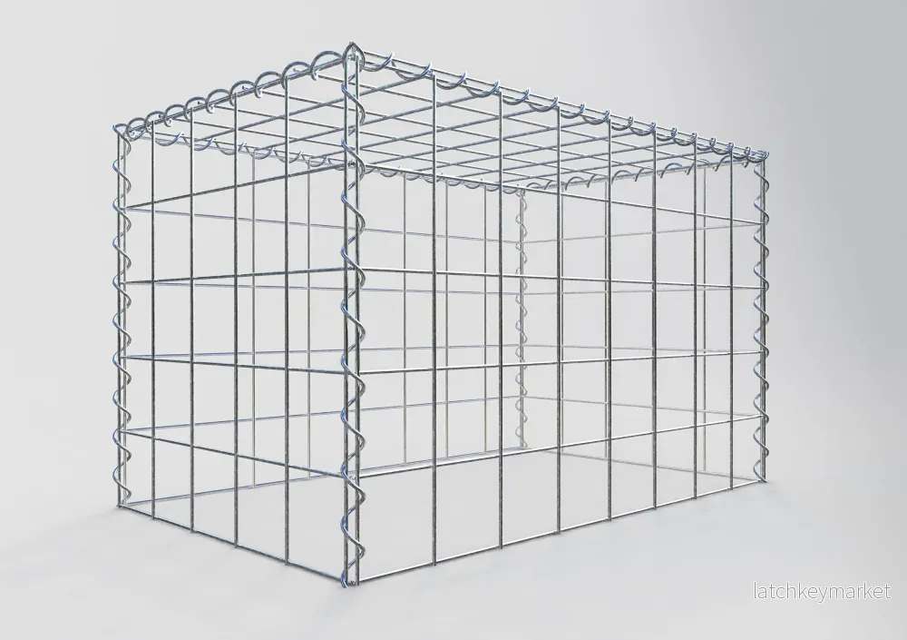 Påväxt gabion typ 3 80 cm x 50 cm x 50 cm (L x H x D), maskstorlek 10 cm x 10 cm, spiral - Bild 2