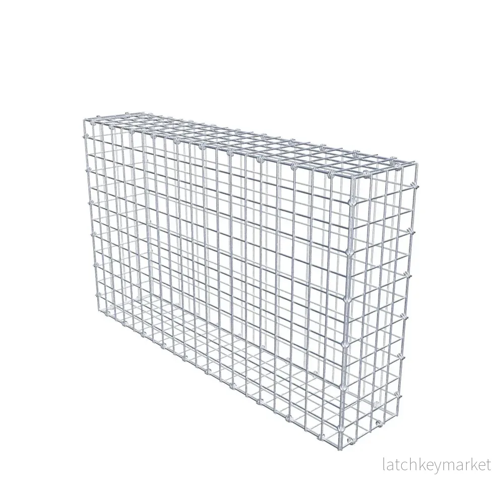 Gabion 100 cm x 60 cm x 20 cm (L x H x D), maskstorlek 5 x 5 cm, spiralring Gabion 100 cm x 60 cm x 20 cm (L x H x D), maskstorlek 5 x 5 cm, spiralring