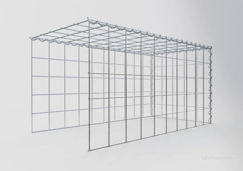 Extra gabion typ 4 100 cm x 50 cm x 50 cm (L x H x D), maskstorlek 10 cm x 10 cm, spiral - Bild 2