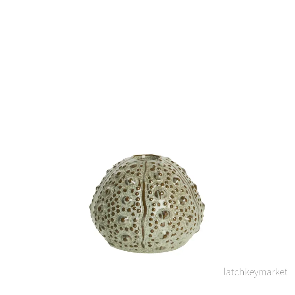 Shellille ljusstake sjöborre D10 H7.5 Linne