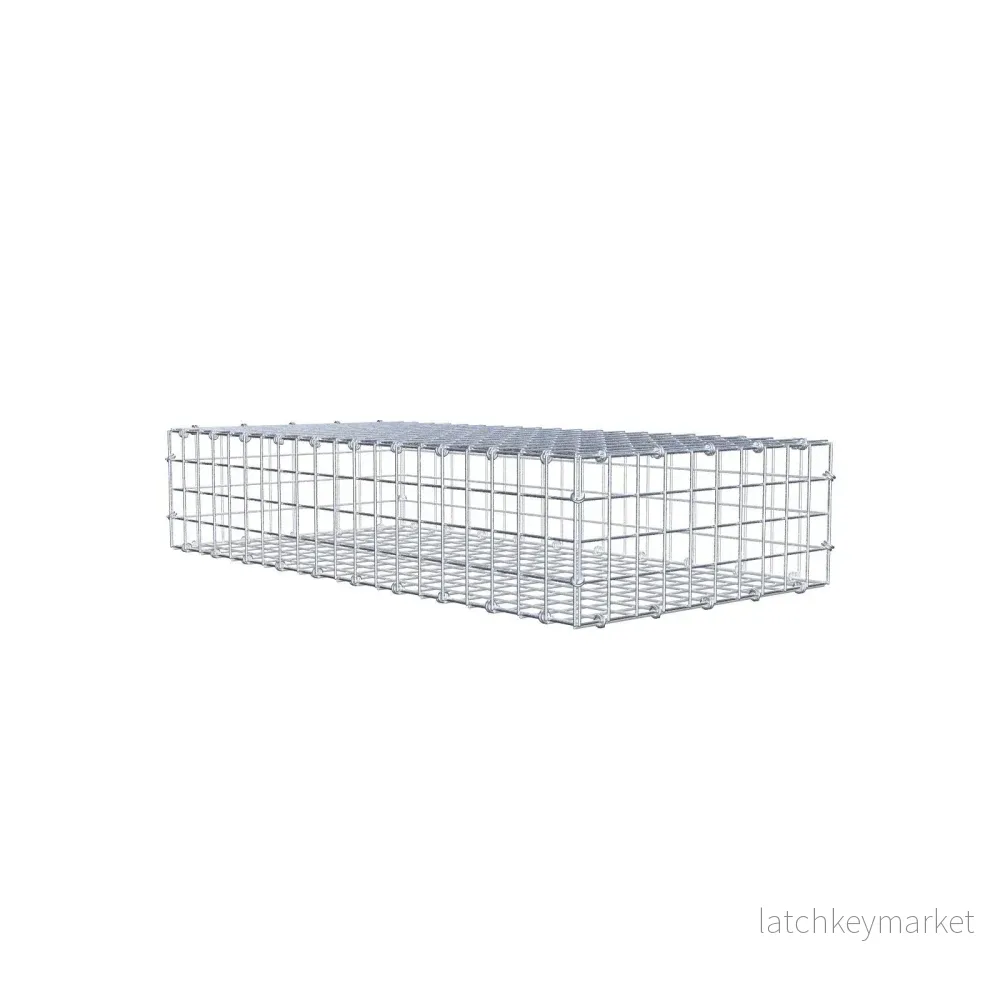 Gabion 100 cm x 20 cm x 50 cm (L x H x D), maskstorlek 5 x 5 cm, spiralring Gabion 100 cm x 20 cm x 50 cm (L x H x D), maskstorlek 5 x 5 cm, spiralring