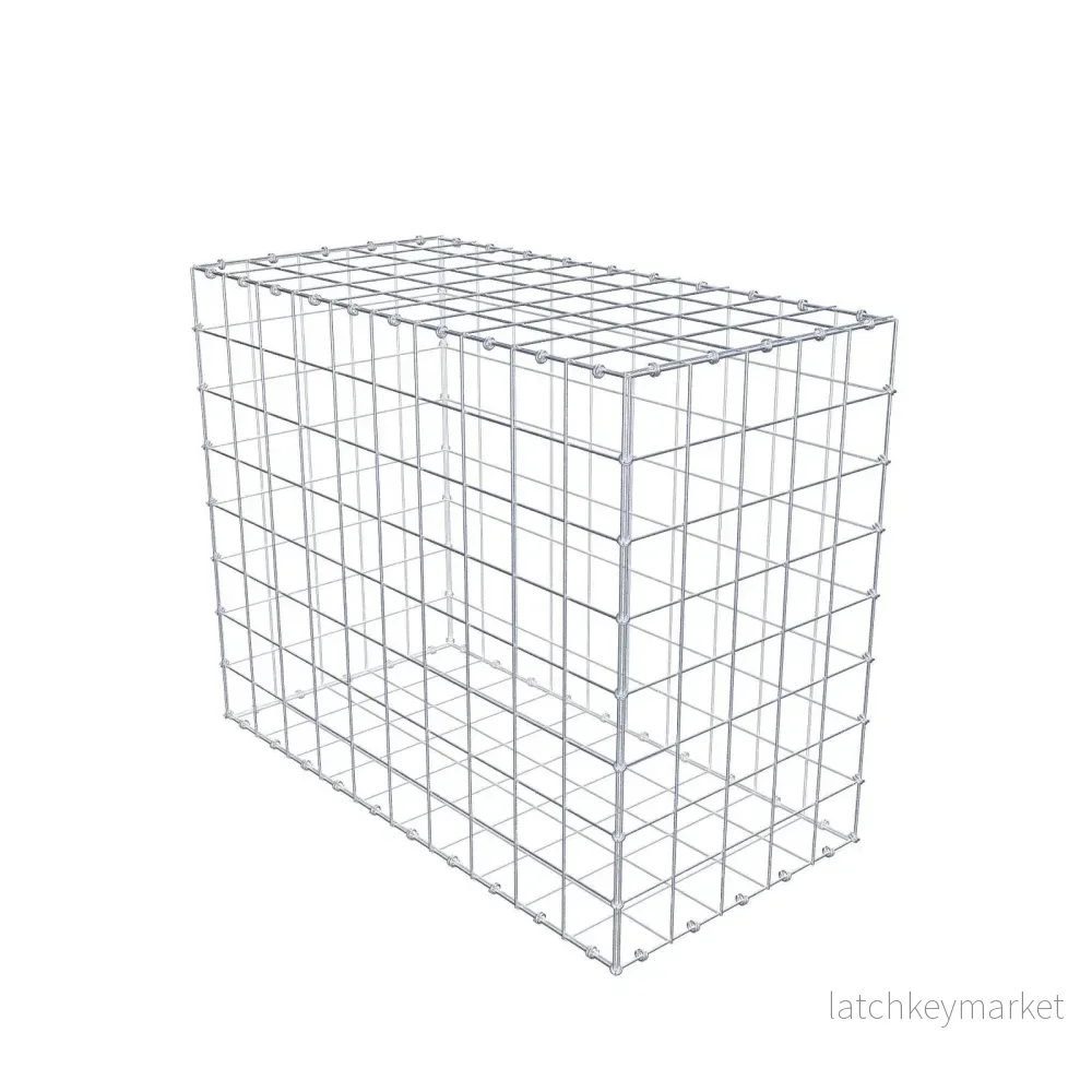 Gabion 100 cm x 80 cm x 50 cm (L x H x D), maskstorlek 10 x 10 cm, spiralring Gabion 100 cm x 80 cm x 50 cm (L x H x D), maskstorlek 10 x 10 cm, spiralring
