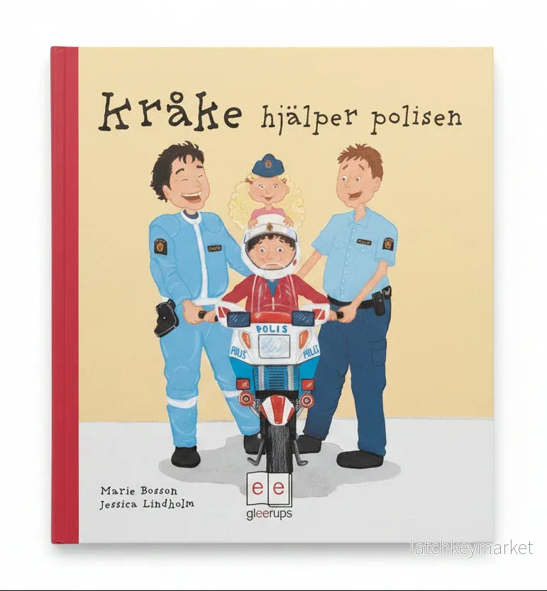 Barnbok "Kråke hjälper polisen" av Marie Bosson och Jessica Lindholm