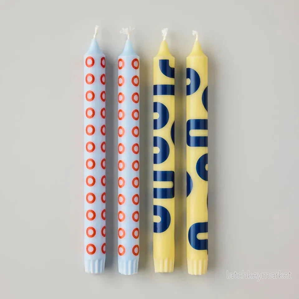 Candles Yellow and Blue Candles Yellow and Blue