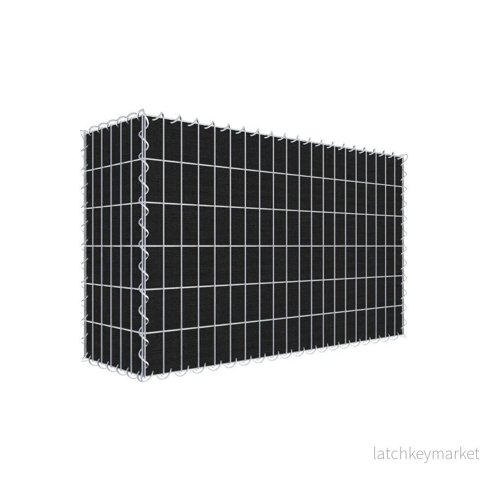 Grön gabion med fleece 100 cm x 60 cm x 30 cm (L x H x D), maskstorlek 5 cm x 10 cm, spiral Grön gabion med fleece 100 cm x 60 cm x 30 cm (L x H x D), maskstorlek 5 cm x 10 cm, spiral