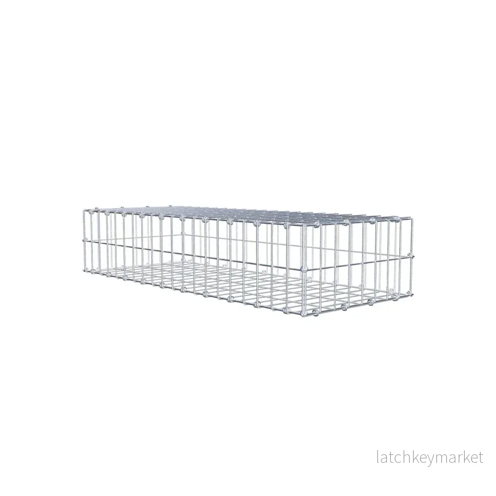Gabion 100 cm x 20 cm x 40 cm (L x H x D), maskstorlek 5 x 10 cm, spiralring Gabion 100 cm x 20 cm x 40 cm (L x H x D), maskstorlek 5 x 10 cm, spiralring