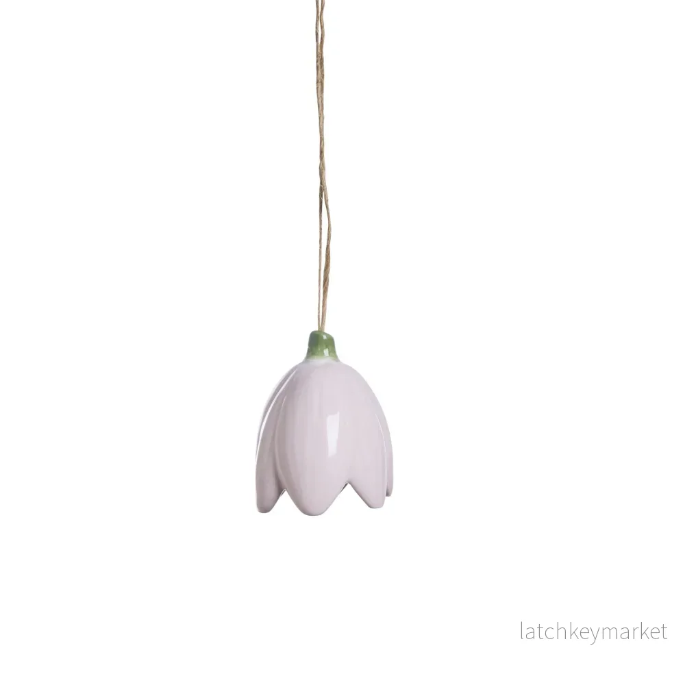 Dehlia påskdekoration H4,6 cm. ljusrosa keramik