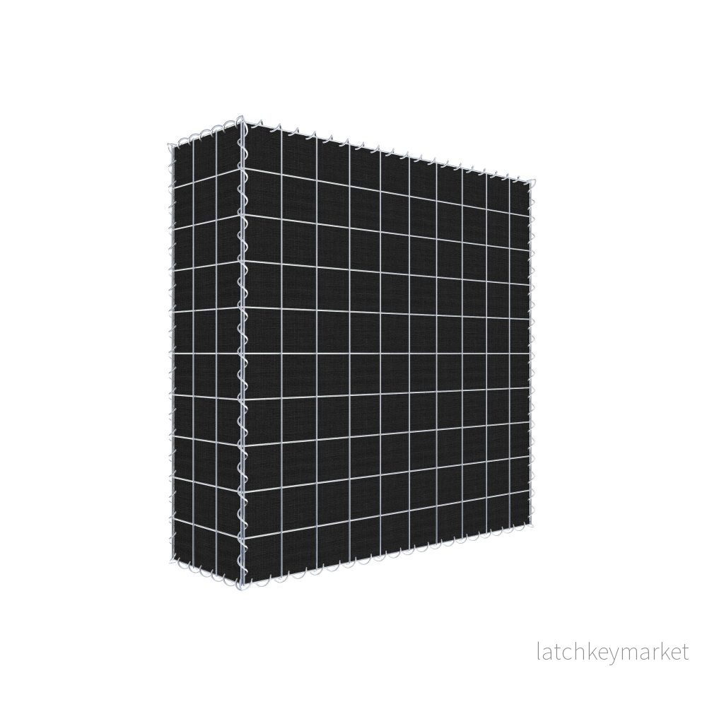 Grön gabion med fleece 100 cm x 100 cm x 30 cm (L x H x D), maskstorlek 10 cm x 10 cm, spiral Grön gabion med fleece 100 cm x 100 cm x 30 cm (L x H x D), maskstorlek 10 cm x 10 cm, spiral