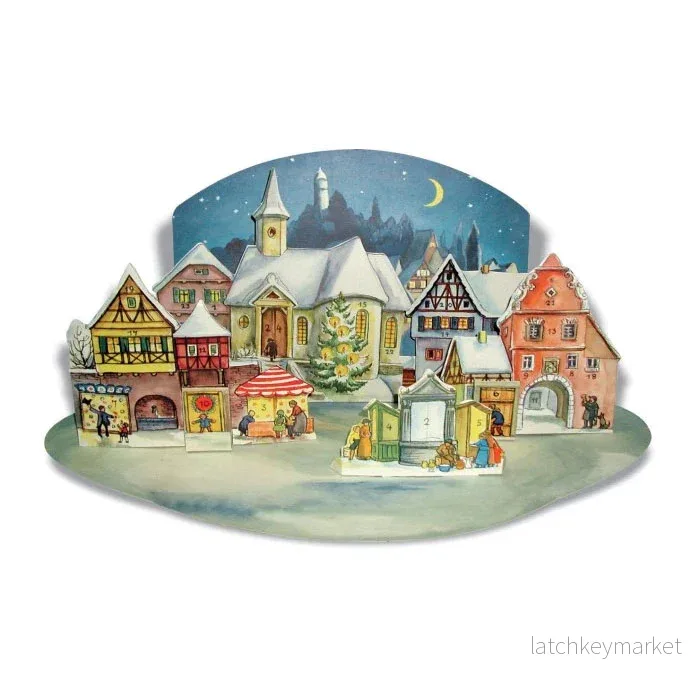 Adventskalender gammeldags stad 3D Adventskalender gammeldags stad 3D