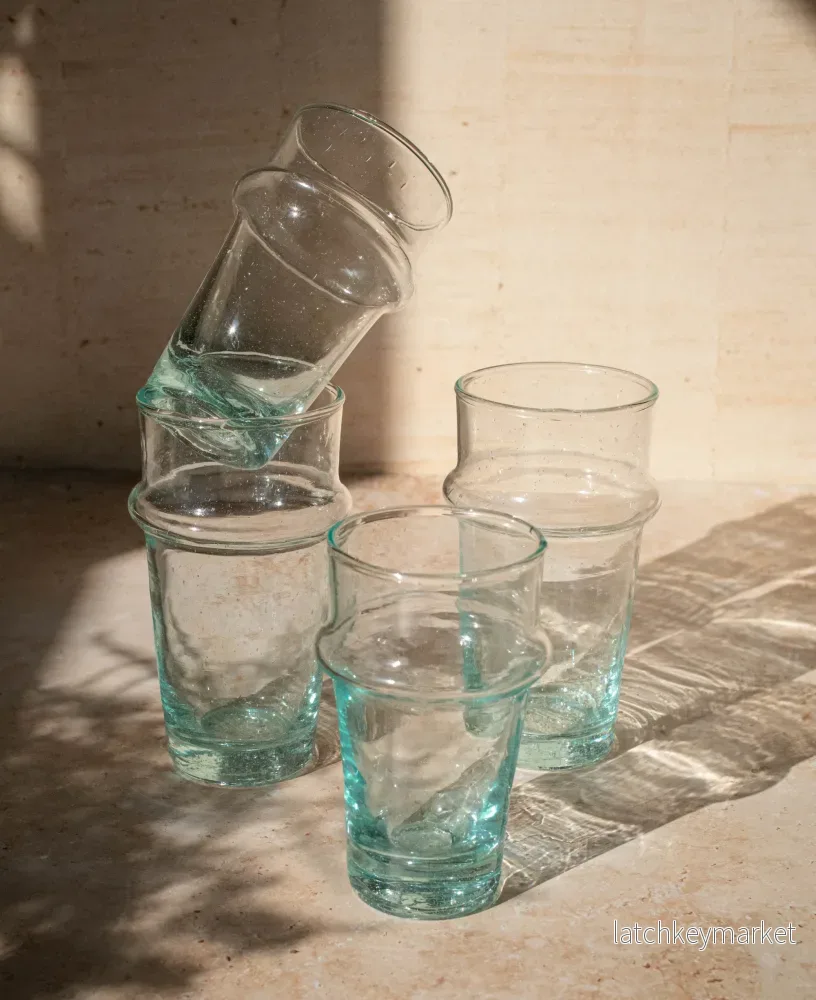 Set of 6 Moroccan Beldi Glassware - clear - small - Bild 3