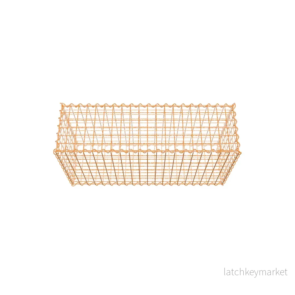 Rostig gabion 100 cm x 50 cm x 30 cm (L x H x D), maskstorlek 5 cm x 5 cm, spiral - Bild 3