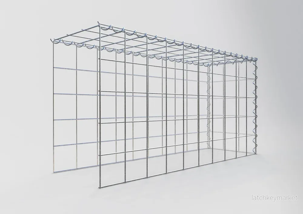 Påväxt gabion typ 4 100 cm x 50 cm x 30 cm (L x H x D), maskstorlek 10 cm x 10 cm, spiral - Bild 2
